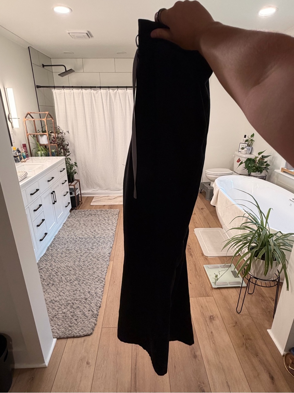 Figs Black Wide-Leg Jumpsuit Pants